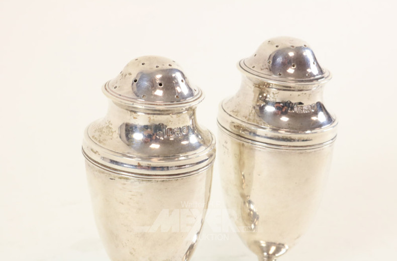 Paar Gewürzstreuer, Silber,