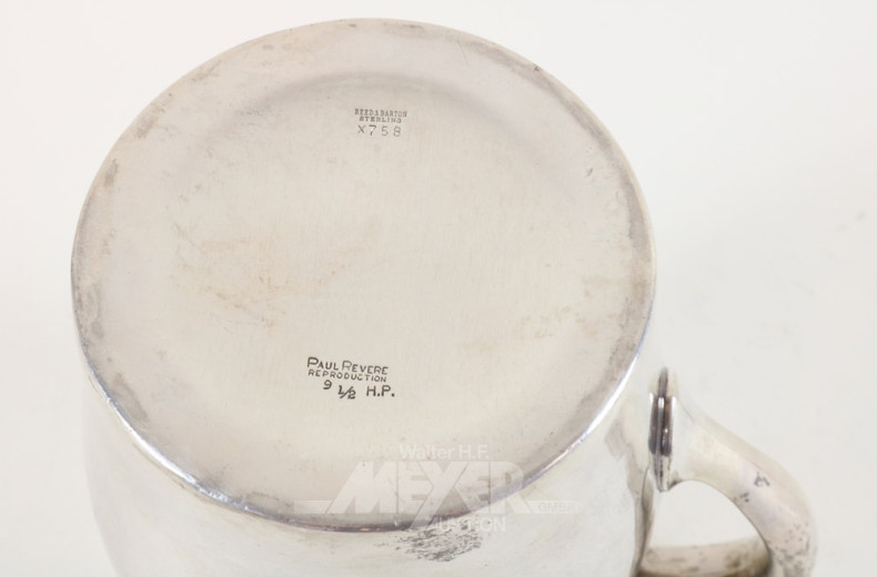 gr. Henkelkrug, 925er Sterling Silber,