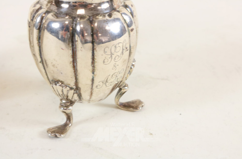 kl. Paar Gewürzstreuer, Silber