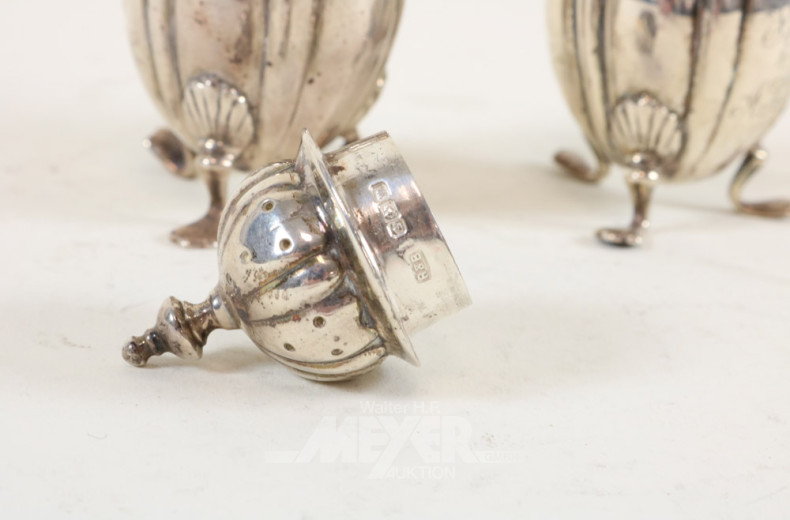 kl. Paar Gewürzstreuer, Silber