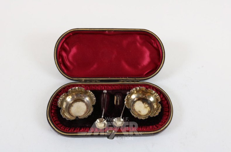 Paar kl. Gewürzschälchen mit Löffeln