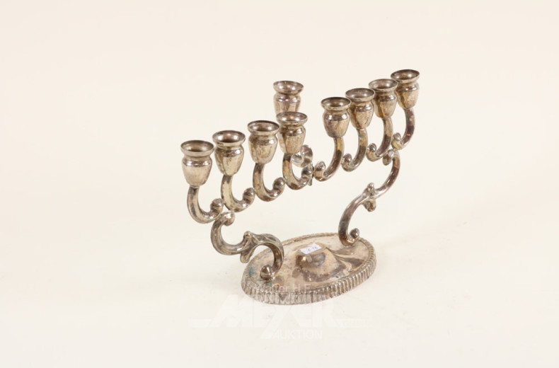 Chanukka-Leuchter, 925er Silber