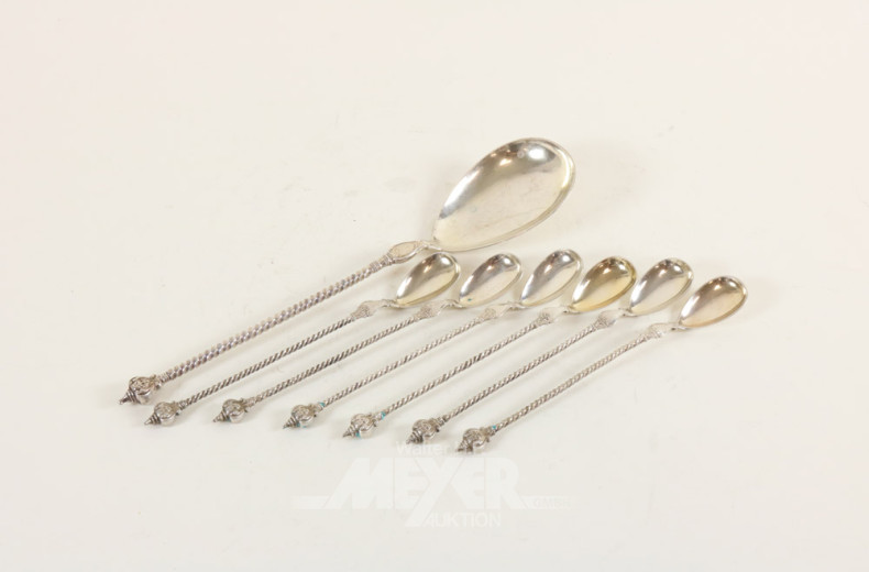 Posten Dessertlöffel, Silber,