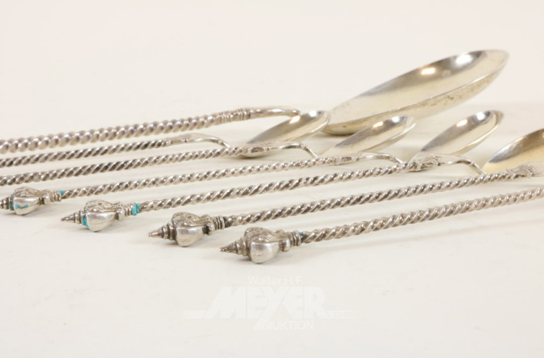 Posten Dessertlöffel, Silber,