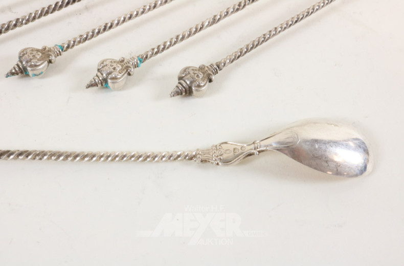 Posten Dessertlöffel, Silber,