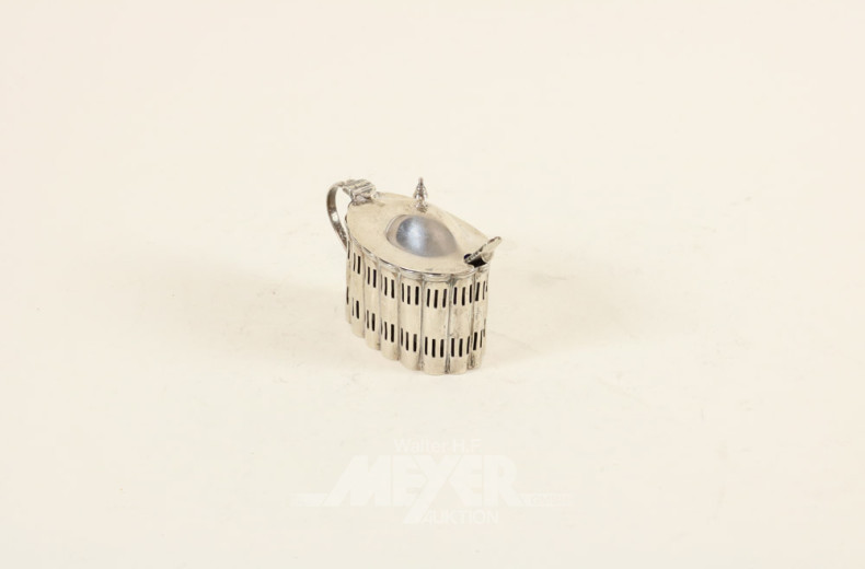 Konfitüren-Deckeldose, Silber, England