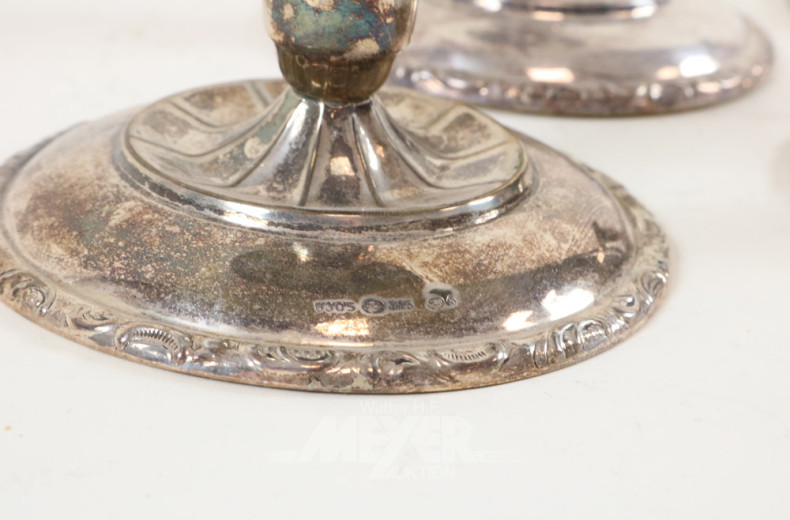 4 kl. Tischleuchter Silber,