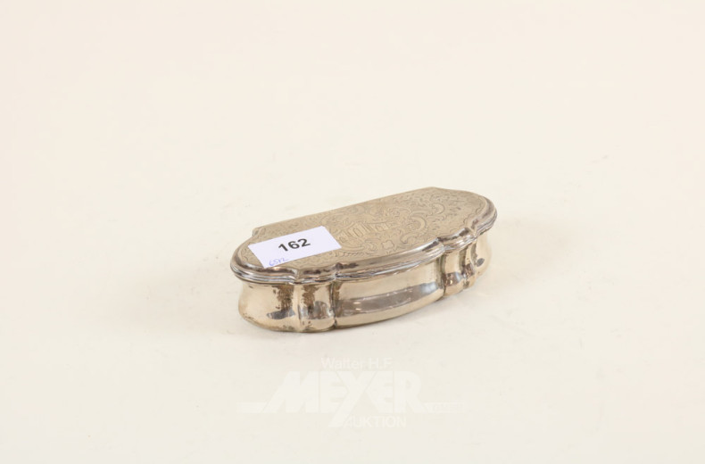 Tabatiere, Silber, 19 Jh. mit