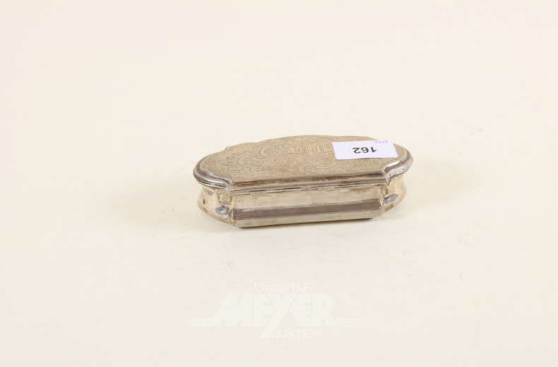 Tabatiere, Silber, 19 Jh. mit
