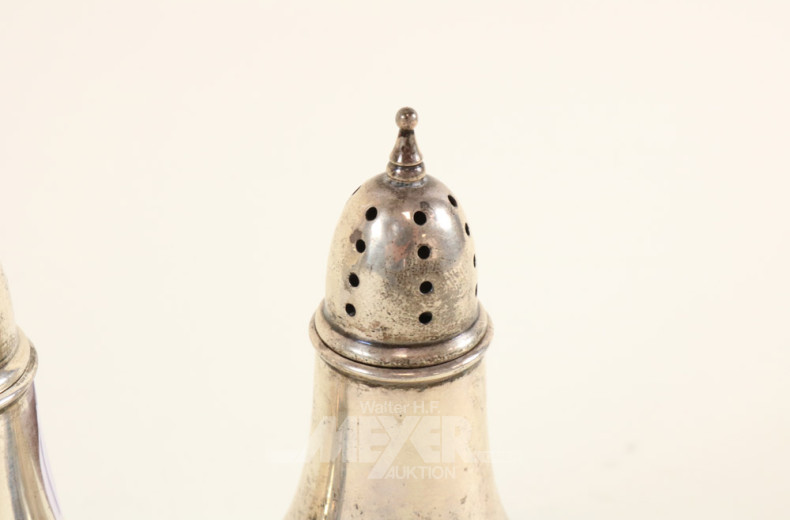 Paar Gewürzstreuer, 925er Sterling-