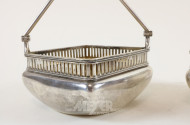 Paar Henkelkörbchen, Silber,