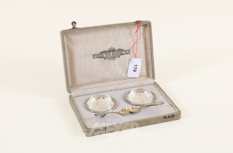 Paar Gewürzschälchen mit Glaseinsatz