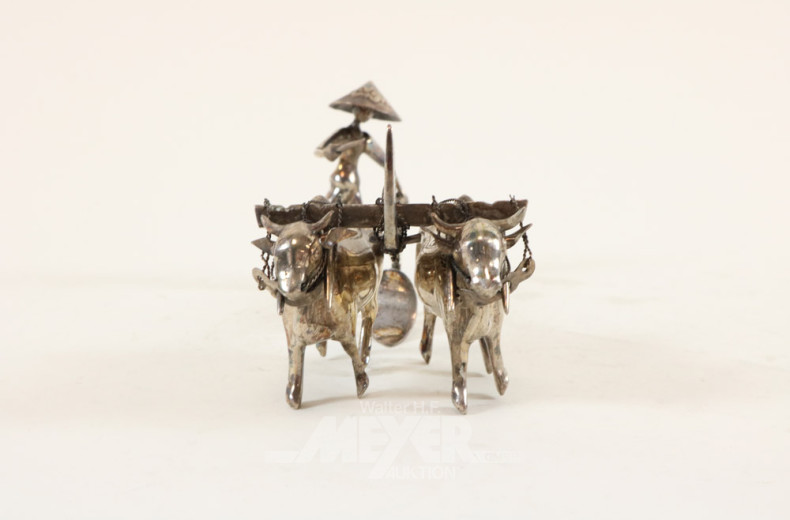 Figurengruppe ''Bauer mit Ochsenpflug''