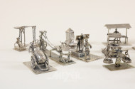 Sammlung Miniaturfiguren, Silber,