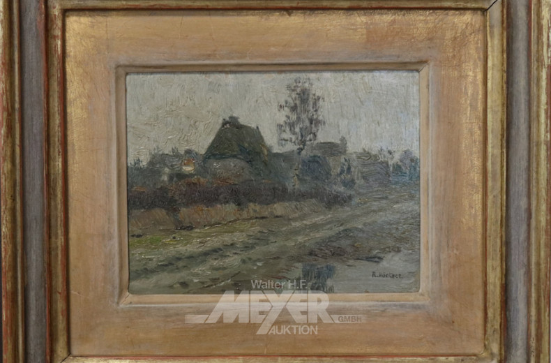 2 kl. Gemälde ''Dorfansichten''