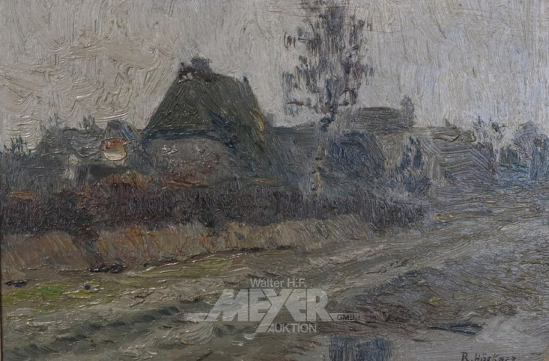 2 kl. Gemälde ''Dorfansichten''