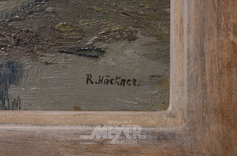 2 kl. Gemälde ''Dorfansichten''