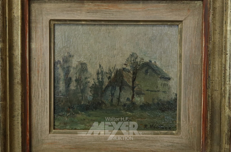 2 kl. Gemälde ''Dorfansichten''