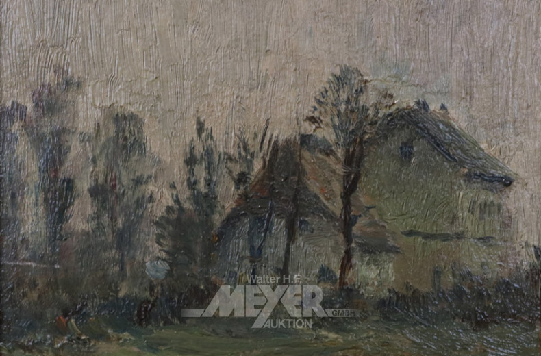 2 kl. Gemälde ''Dorfansichten''