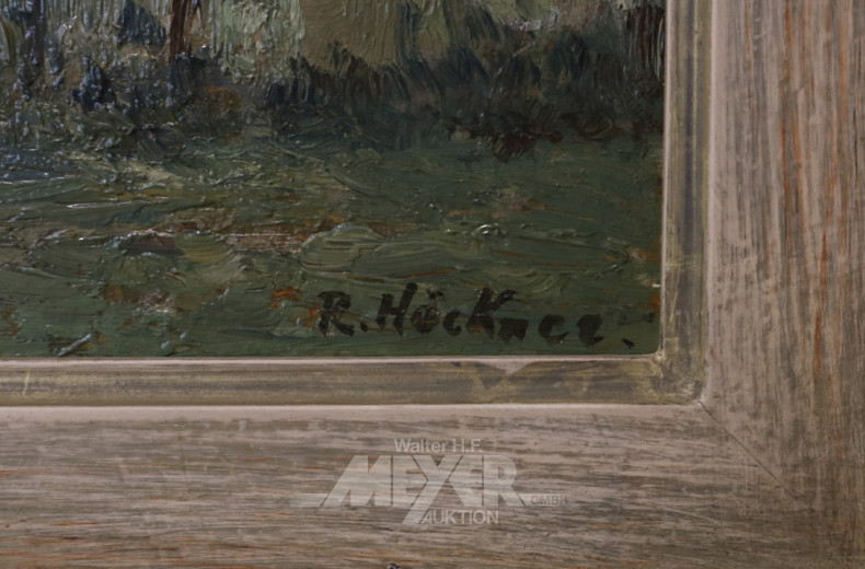 2 kl. Gemälde ''Dorfansichten''