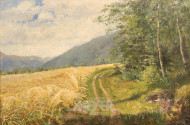 Gemälde ''Forstweg am Kornfeld''