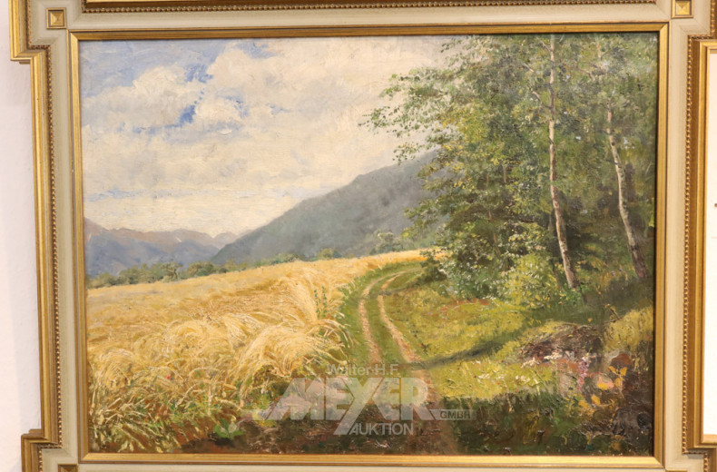 Gemälde ''Forstweg am Kornfeld''