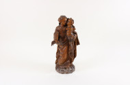 Holzschnitzfigur ''Maria mit Kind''