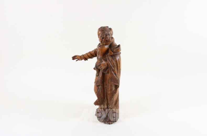 Holzschnitzfigur ''Maria mit Kind''