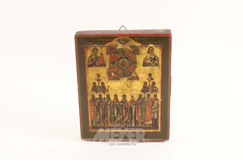 kl. Festtagsikone, Russland 18 Jh.