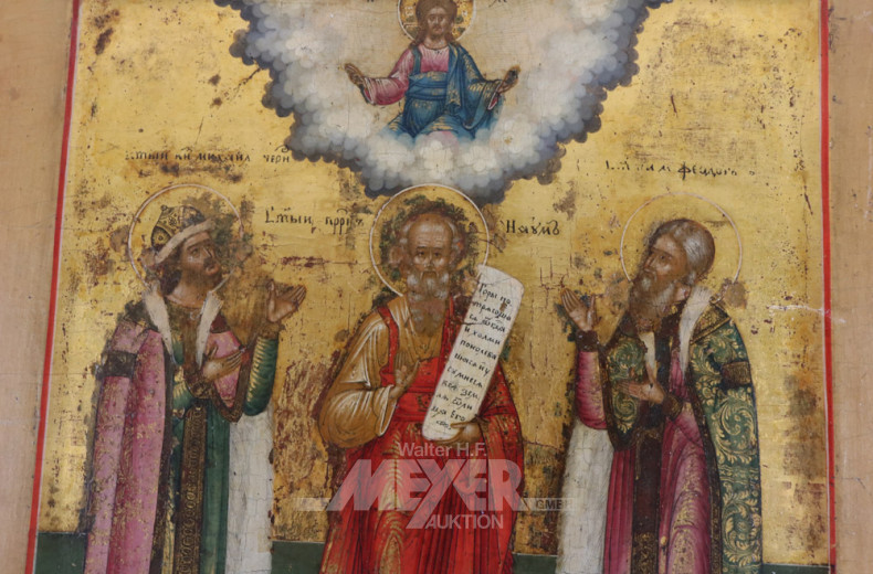 Ikone, ''3 Heilige mit Christus