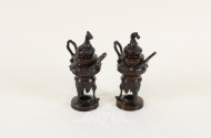 2 chin. Räuchergefäße, Bronze