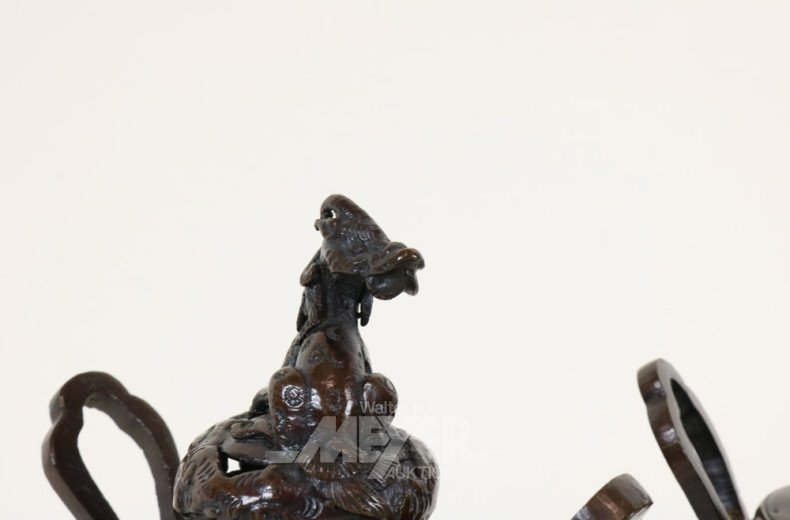 2 chin. Räuchergefäße, Bronze