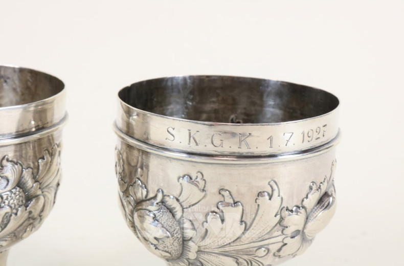 Hochzeitsbecher, 13-lötiges Silber,