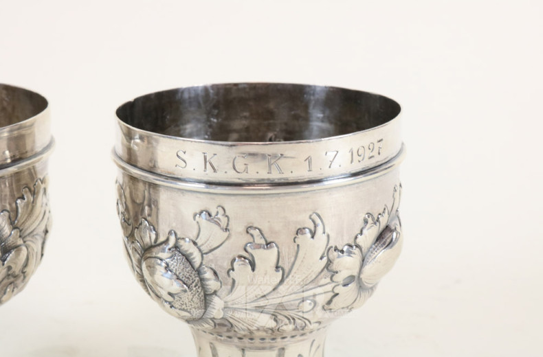 Hochzeitsbecher, 13-lötiges Silber,