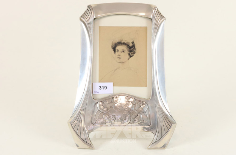 Bilderrahmen, 800er Silber, Jugendstil