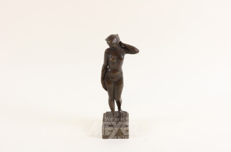 kl. Bronze Statuette ''weibl. Akt''