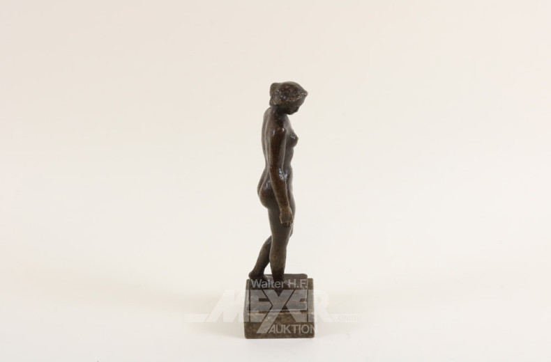 kl. Bronze Statuette ''weibl. Akt''