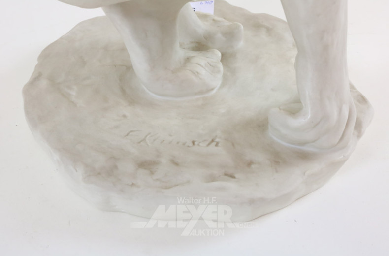 gr. Porz.-Figur ''knieender weibl. Akt''