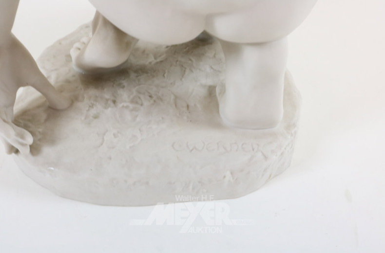 gr. Porz.-Figur ''kniender Weibl. Akt''