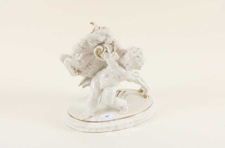 gr. Porzellan-Figurengruppe