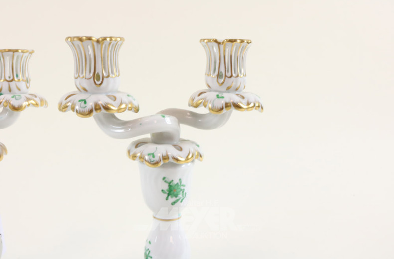 Paar Tisch-Kerzenleuchter HEREND,