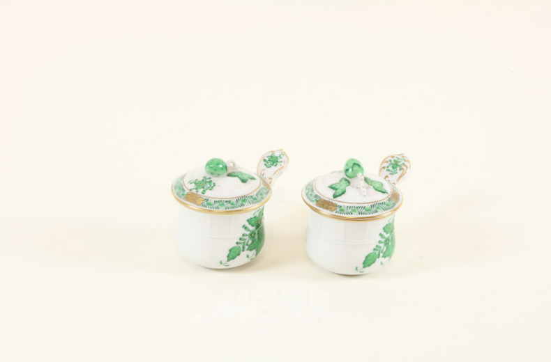 Paar kl. Porz.-Zucker-Deckeldosen mit