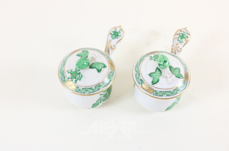 Paar kl. Porz.-Zucker-Deckeldosen mit