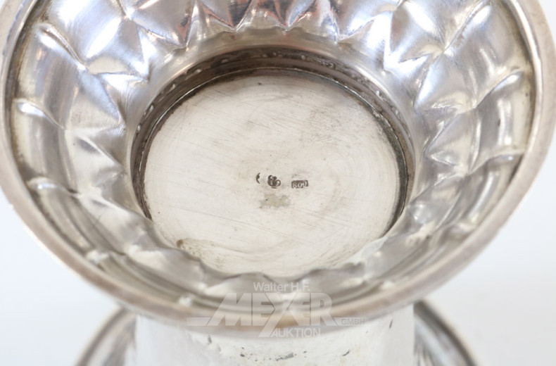 Pokalvase, 800er Silber, ca. 150 g.