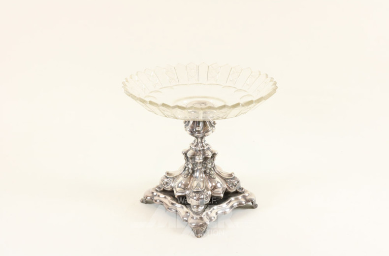 Tischaufsatz, um 1900 mit Glasschale