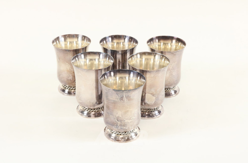 6 Silberbecher, 925er Sterling,