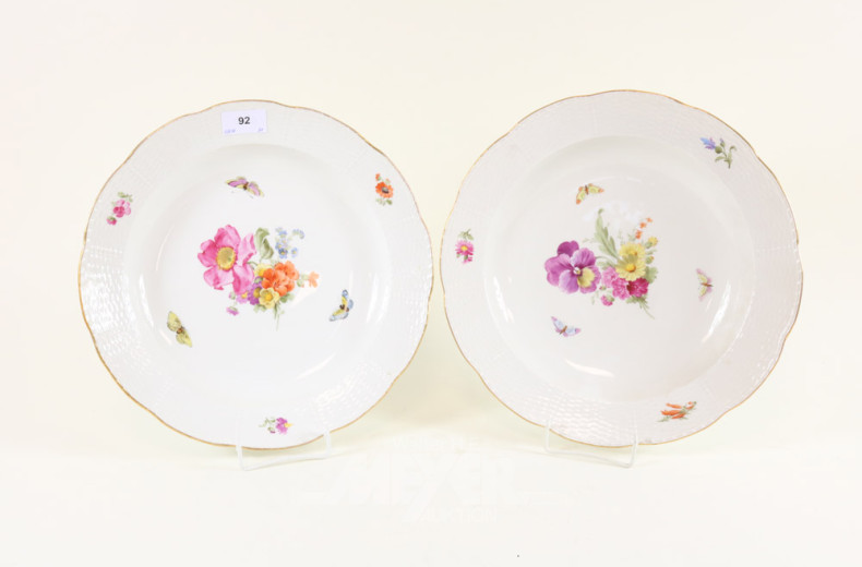 Paar gr. Porz.-Teller, KPM