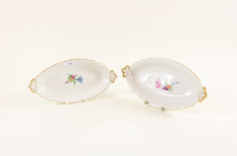 Paar ovale Schälchen, KPM