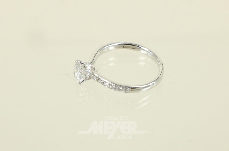 Damenring, 750er WG, besetzt mit