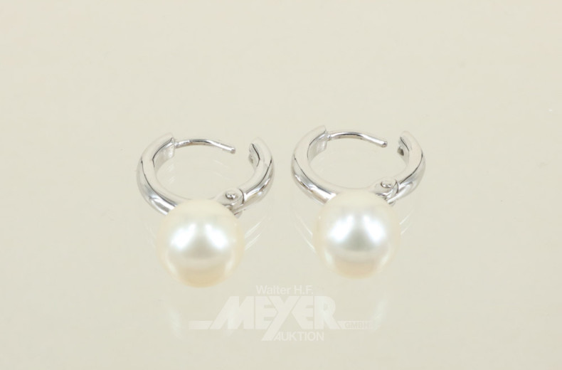 Paar Süßwasser-Perlohr-Creolen,